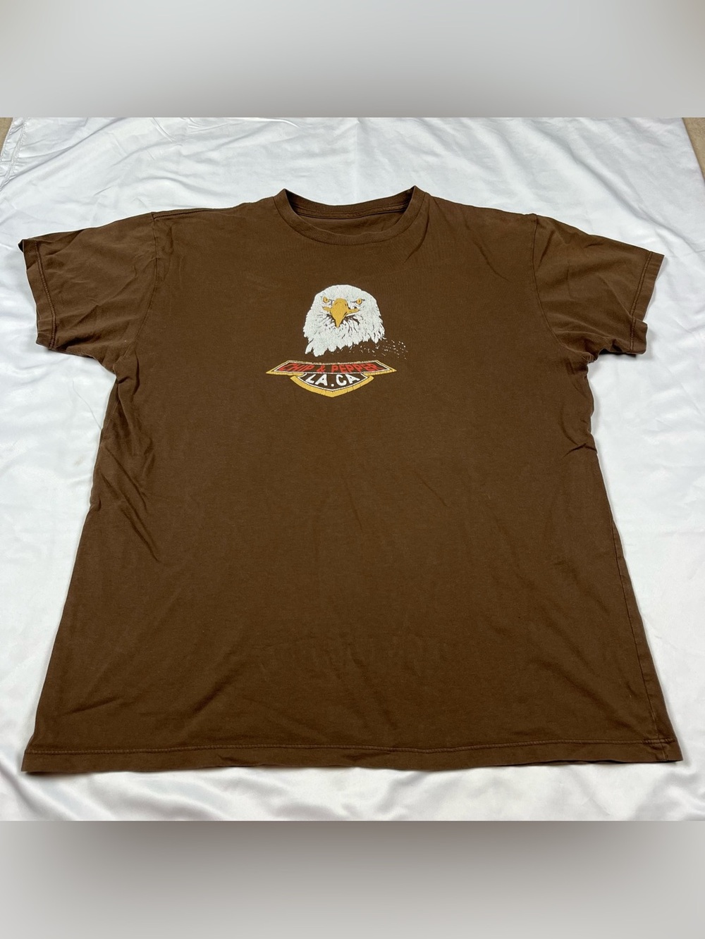 Vintage 90s Chip &‎ Pepper LA California brown cotton t-shirt eagle graphic sz m